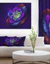 Colorful Abstract fractal flower - Art on wrapped Canvas