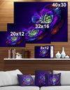 Colorful Abstract fractal flower - Art on wrapped Canvas