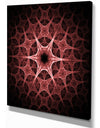 Abstract red thorn flower - Art on wrapped Canvas