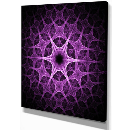 Abstract purple thorn flower - Art on wrapped Canvas