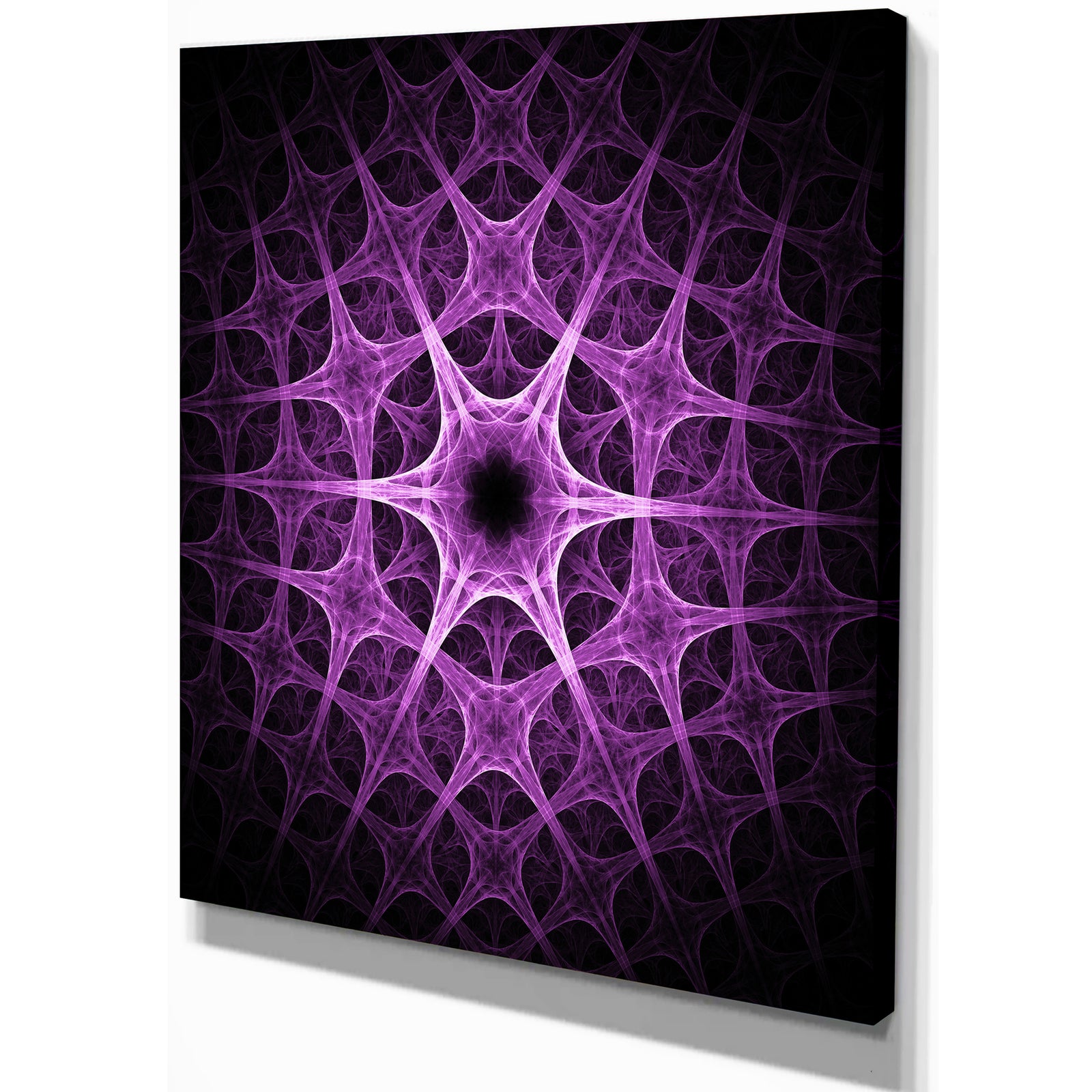 Abstract purple thorn flower - Art on wrapped Canvas