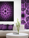 Abstract purple thorn flower - Art on wrapped Canvas