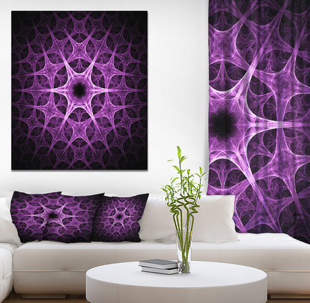Abstract purple thorn flower - Art on wrapped Canvas
