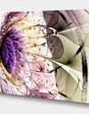 Purple 3D Exotic Flower in Tail Commet - Digital Art on wrapped Canvas