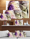 Purple 3D Exotic Flower in Tail Commet - Digital Art on wrapped Canvas