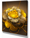 Golden Rose 3d ilustration Digital Artwork - Digital Art on wrapped Canvas