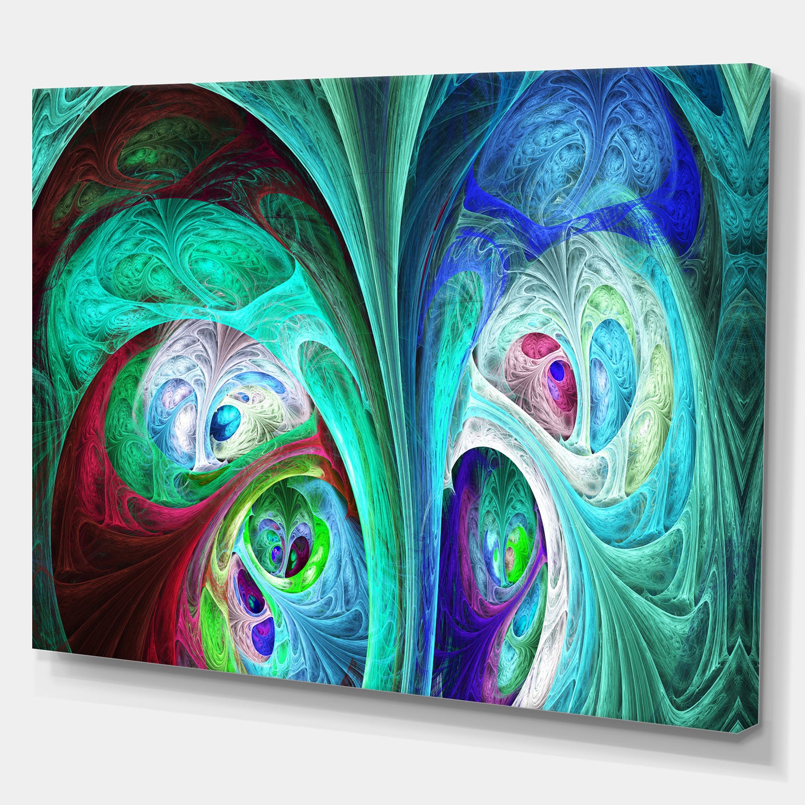 Froty Flowers Dgital Art work - Digital Art on wrapped Canvas