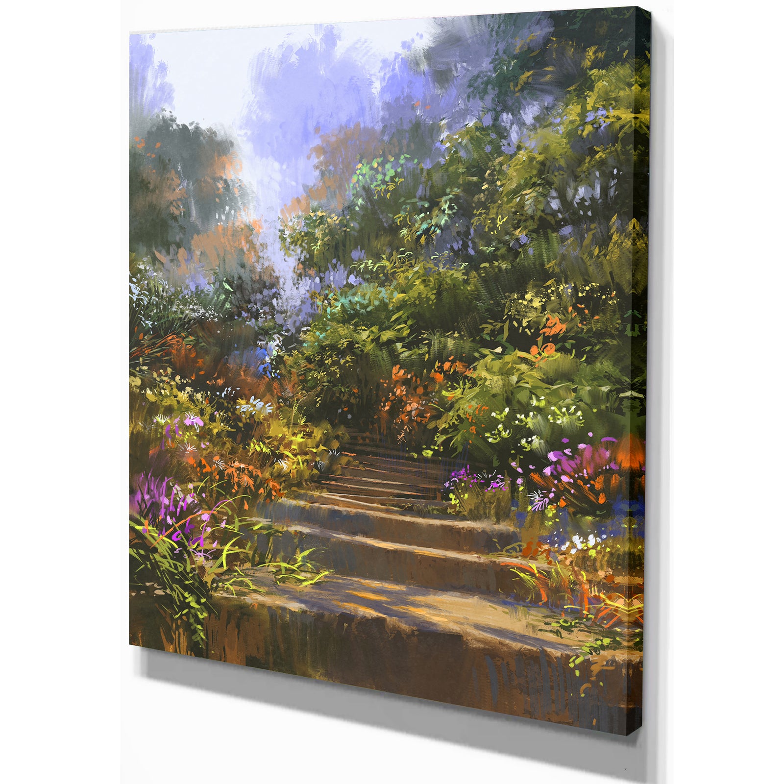 Colorful Flower - Floral Contemporary Art on wrapped Canvas