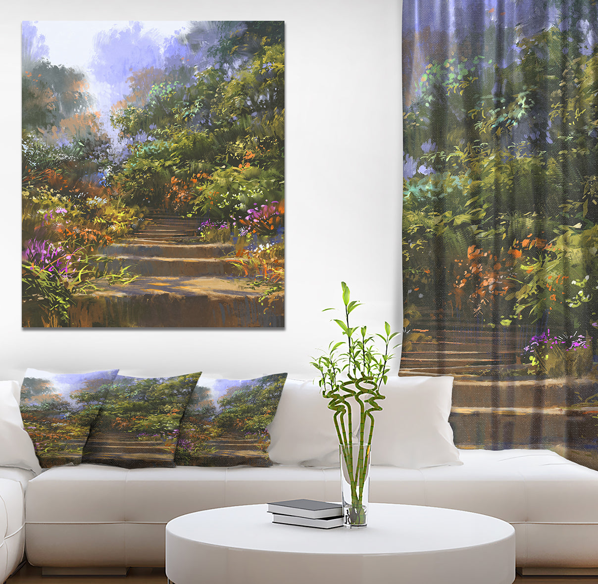Colorful Flower - Floral Contemporary Art on wrapped Canvas