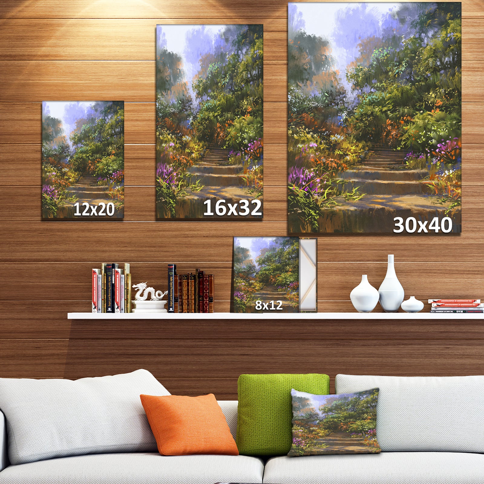 Colorful Flower - Floral Contemporary Art on wrapped Canvas