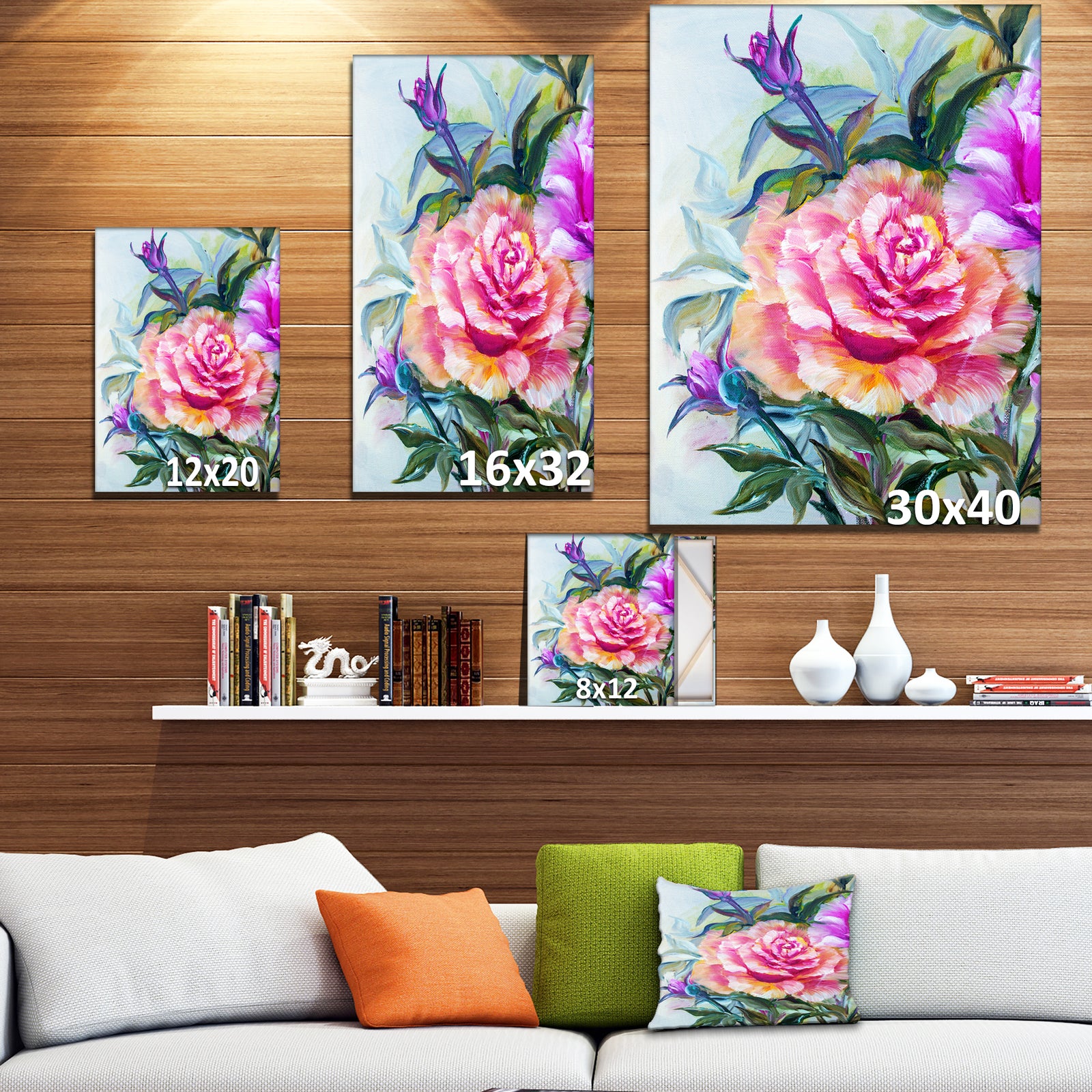 Yellow Roses - Floral Painting Print on Wrapped Canvas