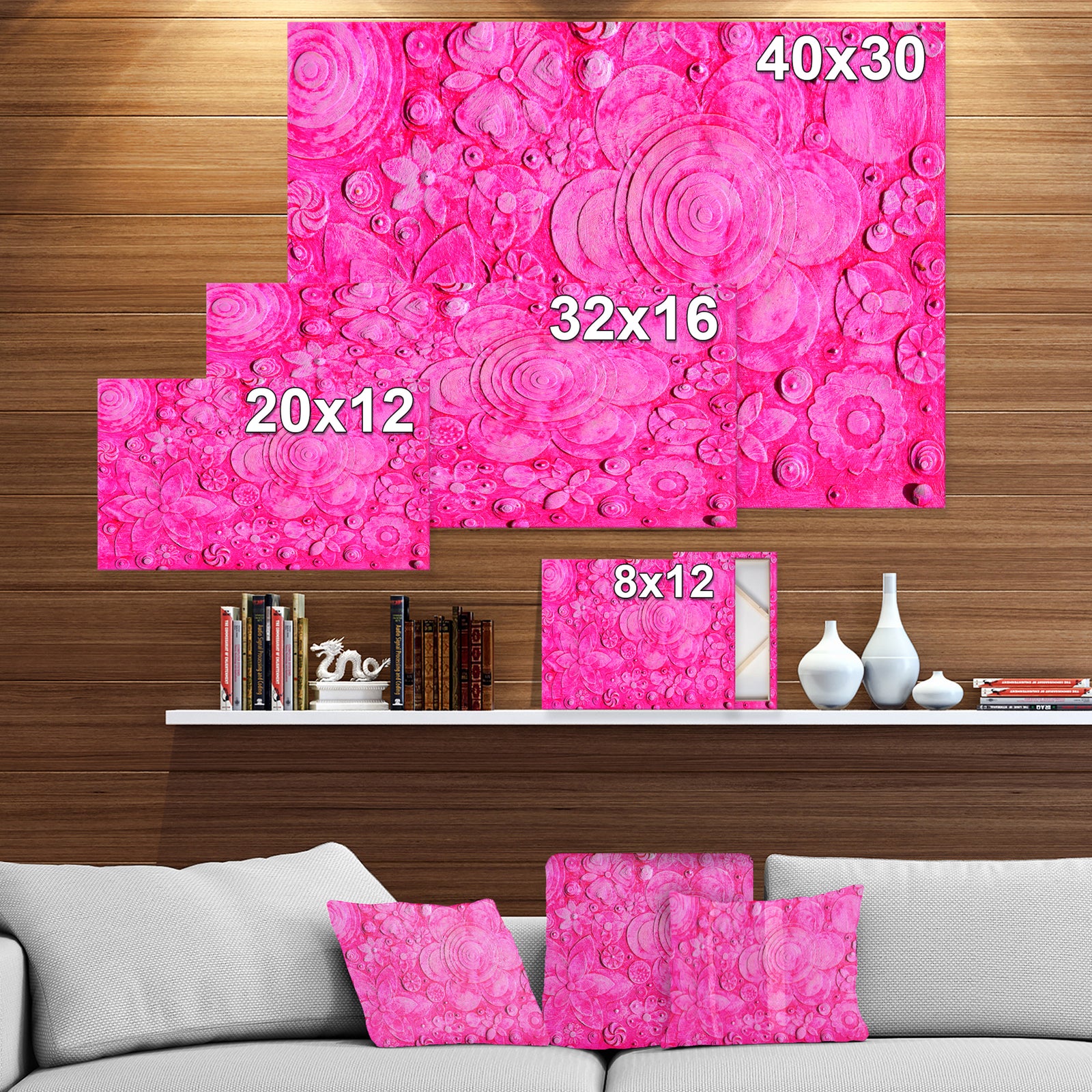 Summer hawaiin Flowers - Digital Art on wrapped Canvas