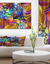 Color Fragmentation Series - Floral Painting Print on Wrapped Canvas