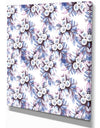 Floral pattern in Purples and Blues - Floral Painting Print on Wrapped Canvas