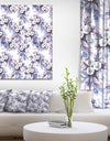 Floral pattern in Purples and Blues - Floral Painting Print on Wrapped Canvas