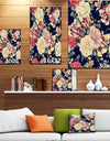 Colorful Roses Floral Pattern - Floral Painting Print on Wrapped Canvas