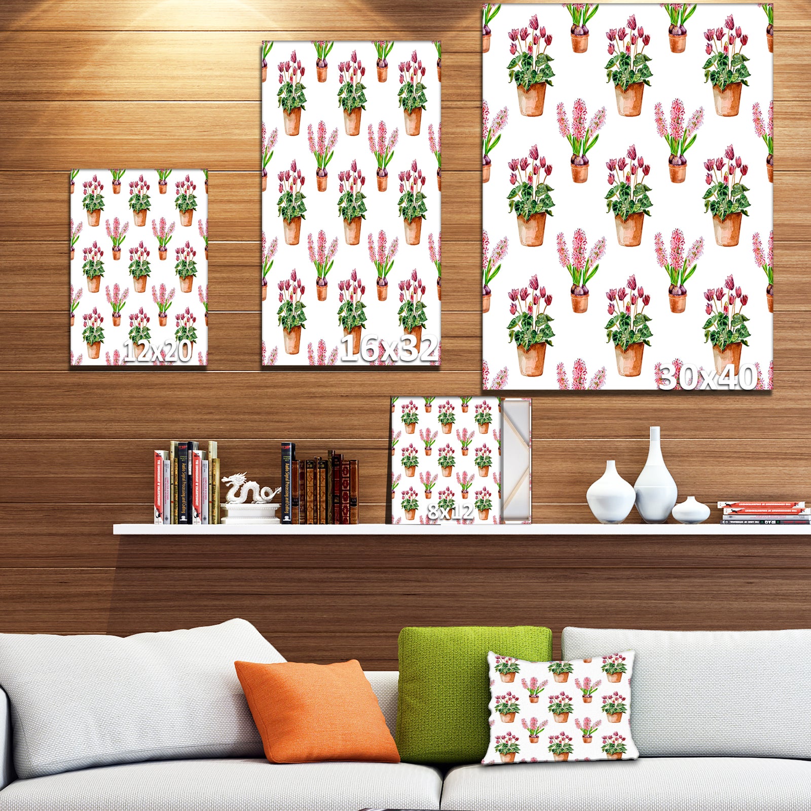 Home Flower - Floral Painting Print on Wrapped Canvas