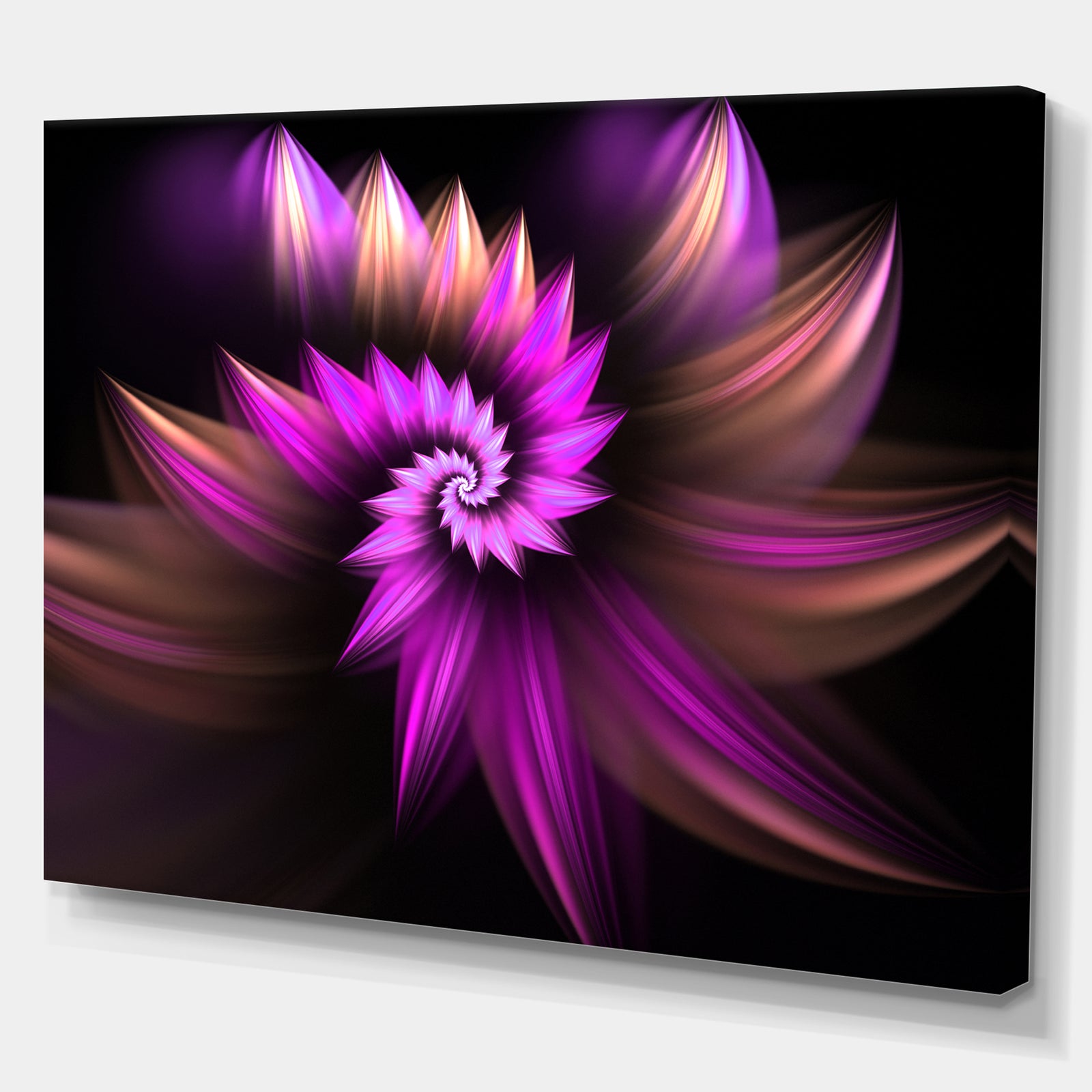Flowery Purple - Digital Art on wrapped Canvas