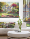 The Home in Oil Painting - Floral Painting Print on Wrapped Canvas