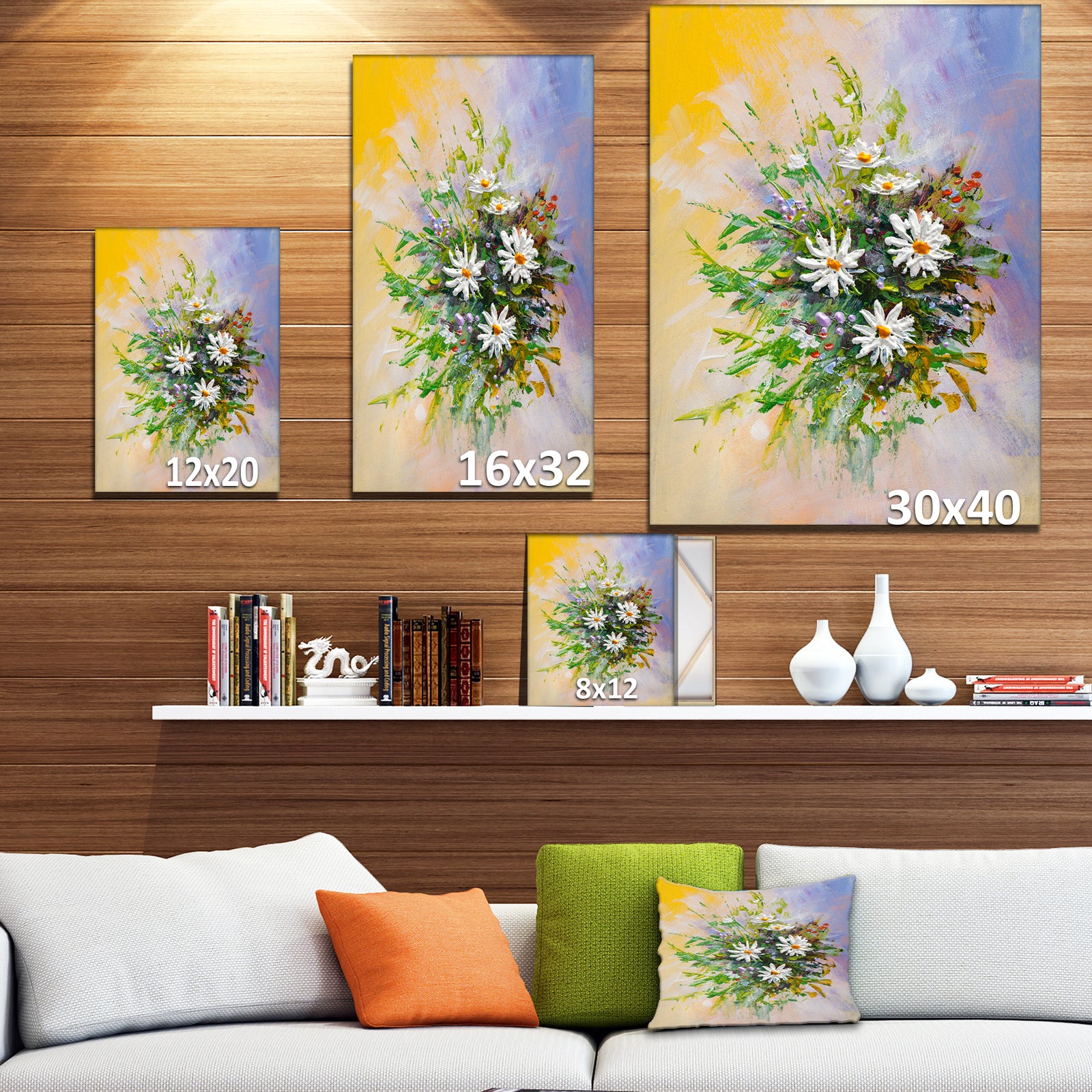 Flower Bouquet - Floral Painting Print on Wrapped Canvas