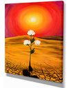 Bright Sun in Flower - Floral Painting Print on Wrapped Canvas