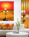 Bright Sun in Flower - Floral Painting Print on Wrapped Canvas