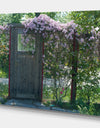 Door to garden - Floral Painting Print on Wrapped Canvas