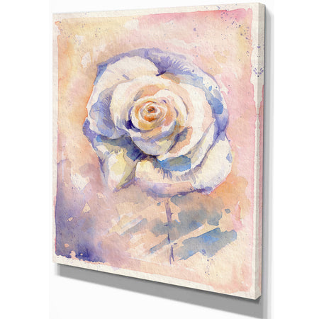 Rose Watercolor Painting artwork - Floral Painting Print on Wrapped Canvas