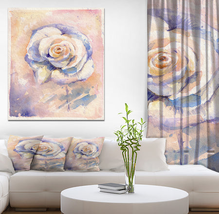 Rose Watercolor Painting artwork - Floral Painting Print on Wrapped Canvas
