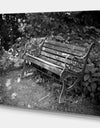 Old bench in a forest - Forest Contemporary on wrapped Canvas