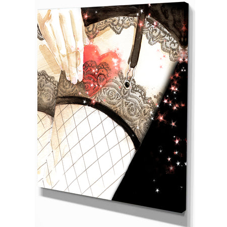 Sexy Women - Glam Painting Print on Wrapped Canvas on wrapped Canvas