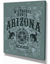 Arizona wild horse rodeo - Farmhouse Contemporary Art on wrapped Canvas