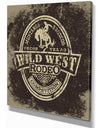 Wild west rodeo - Farmhouse Contemporary Art on wrapped Canvas