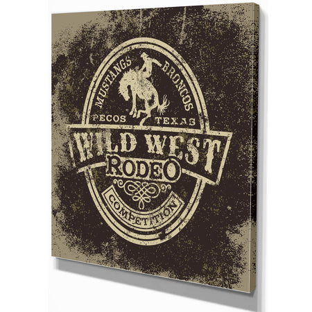 Wild west rodeo - Farmhouse Contemporary Art on wrapped Canvas
