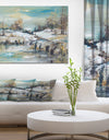 Winter Landscap in Oil Painting - Landscapes Painting Print on Wrapped Canvas