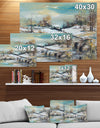 Winter Landscap in Oil Painting - Landscapes Painting Print on Wrapped Canvas