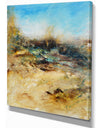 Village in Abstract Oil Painting - Landscapes Painting Print on Wrapped Canvas