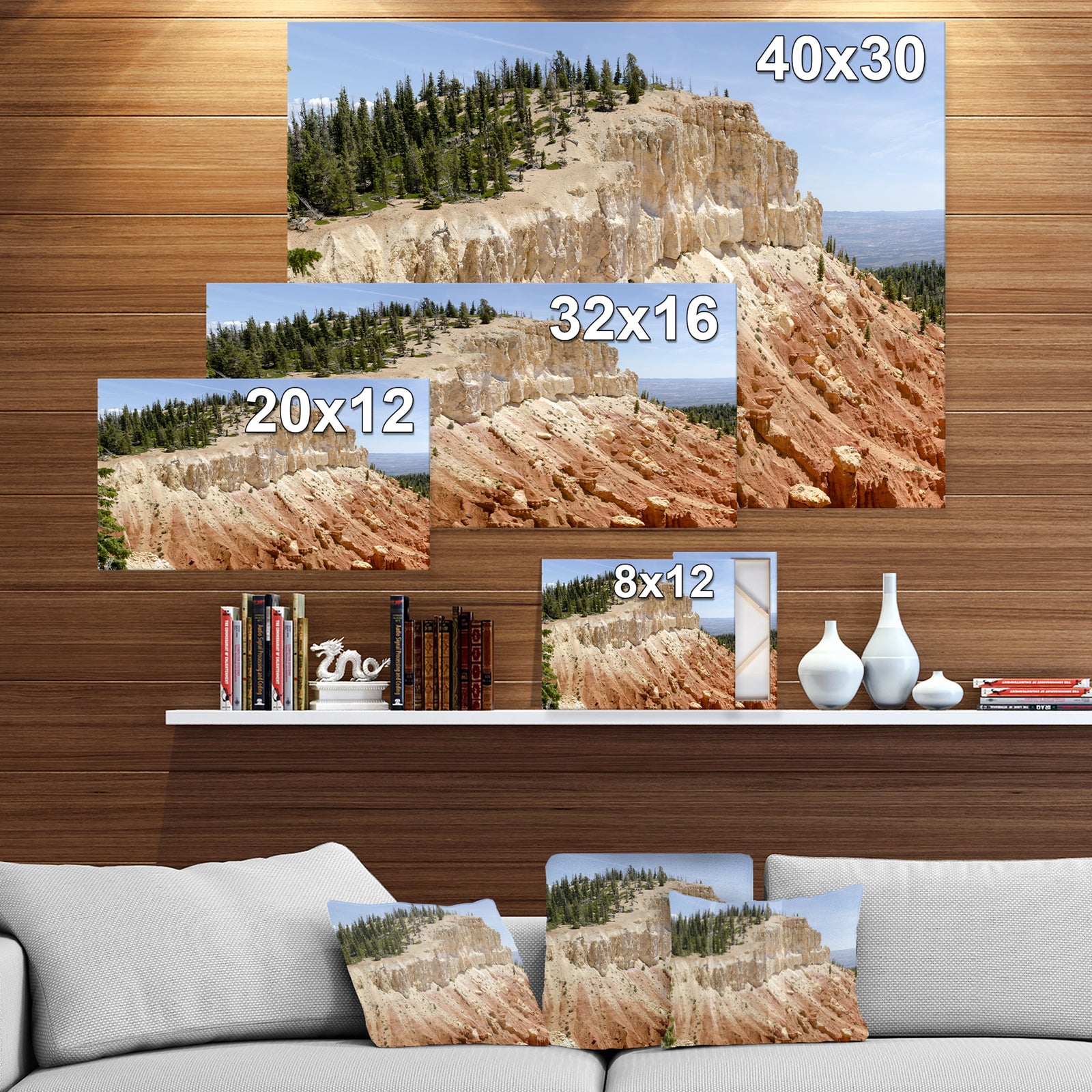 Bryce Canyon National Park - Landscapes Photography on wrapped Canvas