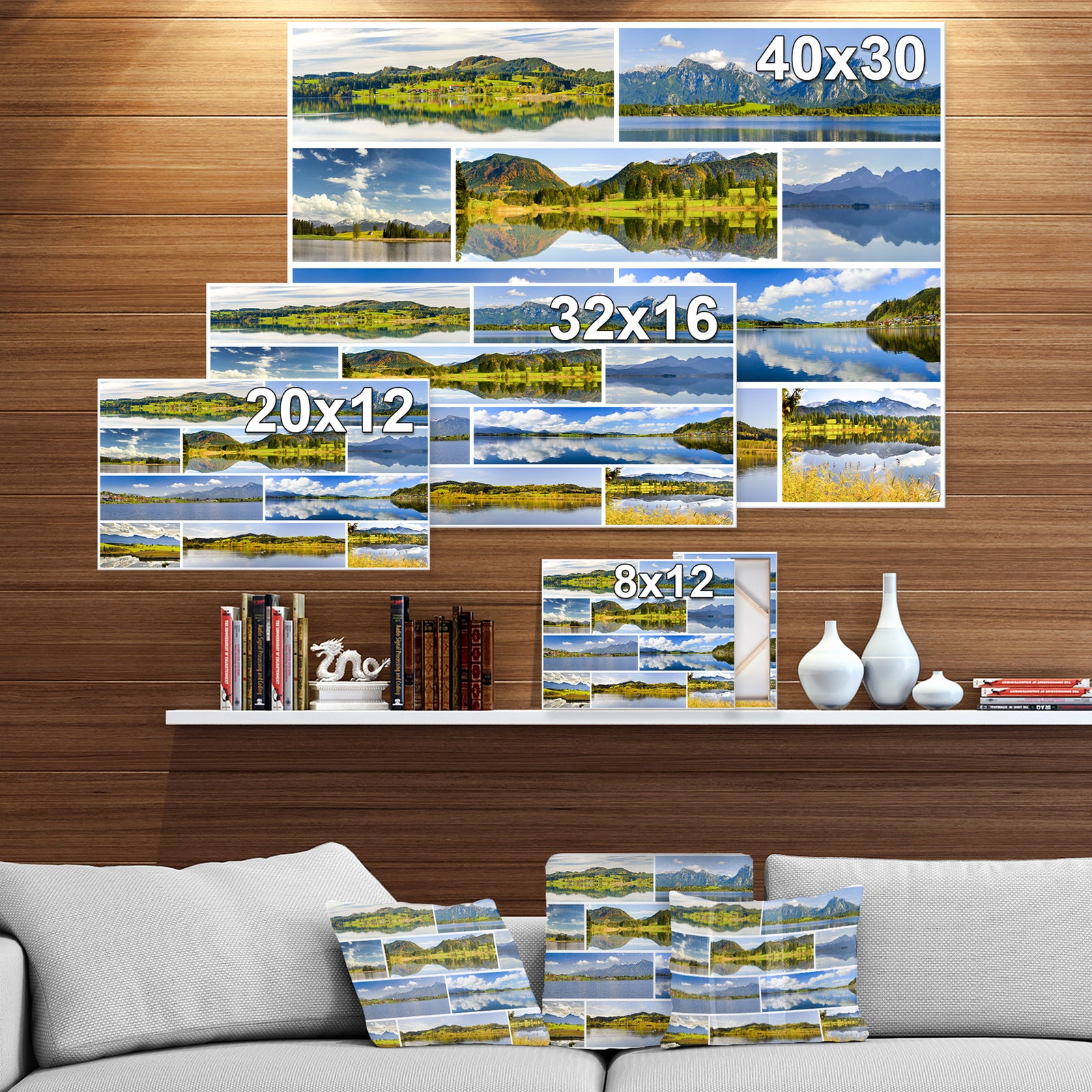 Bavaria Panorama - Landscapes photography on wrapped Canvas