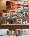 Fire Lake - Lake Landscapes Photographic on wrapped Canvas