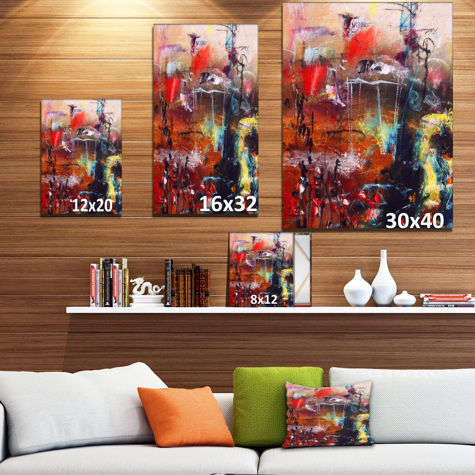 Abstract oil Painting - Landscapes Painting Print on Wrapped Canvas