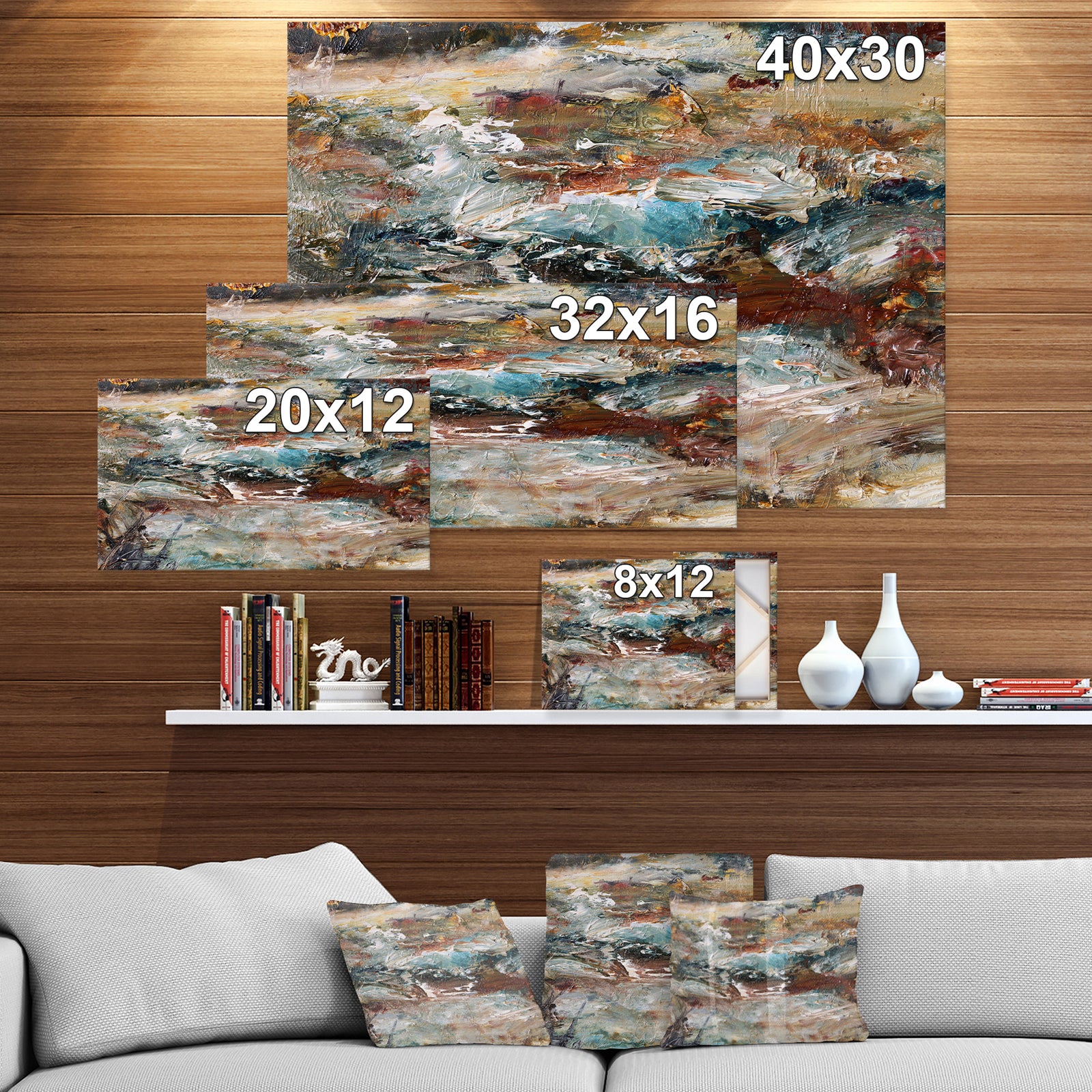 Winter in Oil Painting - Landscapes Painting Print on Wrapped Canvas
