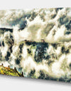 House Under the Clouds - Landscapes Painting Print on Wrapped Canvas