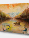 Nature in Sunset - Landscapes Painting Print on Wrapped Canvas