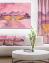 Abstrat Pink Fine Art - Landscapes Painting Print on Wrapped Canvas