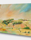 Farmland over The Hill - Landscapes Painting Print on Wrapped Canvas