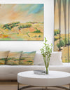 Farmland over The Hill - Landscapes Painting Print on Wrapped Canvas