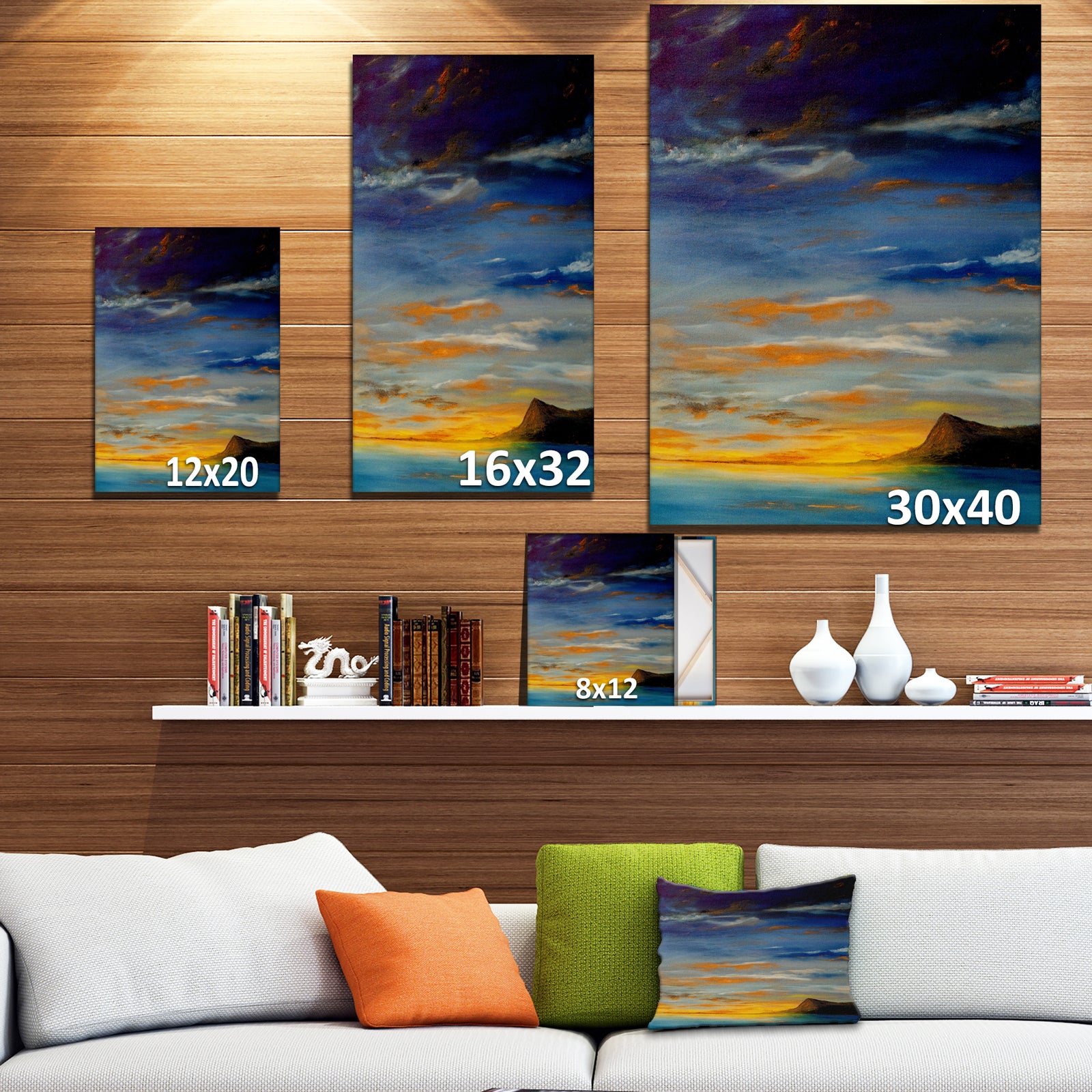 Distant Mountain - Landscapes Photography on wrapped Canvas