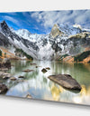 West Siberia Mountain lake - Lake Landscapes Photographic on wrapped Canvas