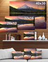 Reflection of Mount Hood on Trillium Lake at Sunset - Lake Landscapes Photographic on wrapped Canvas